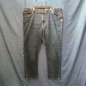 Wrangler - Men's dark wash, slim straight denim jeans. Size 40x30